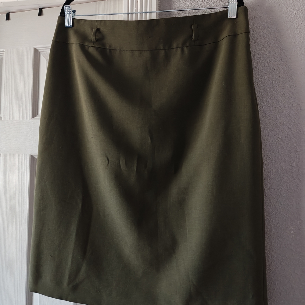Black Label Olive Pencil Skirt